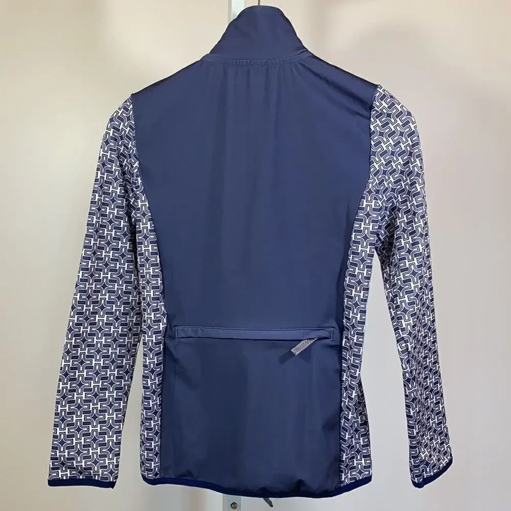 GIRLS GOLF Women’s ‘Golf Star’ Sequin Detail Zip Up Jacket Blue Size Small